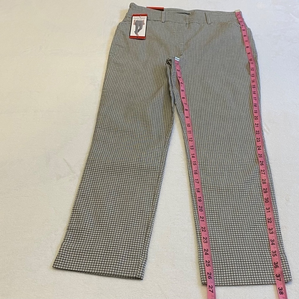 Hilary Radley Pull-On Ankle Pant, Slim, Pockets, Gray/White/Black, Medium, NWT - Picture 13 of 16
